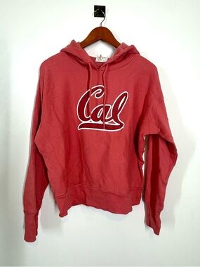 Champion Coral Cal Hoodie Medium Cropped Sweatshirt UC University of California